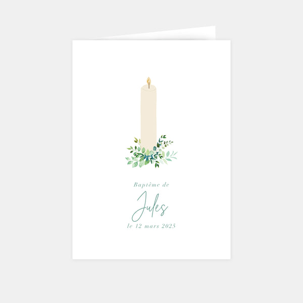 Plant candle baptism booklet