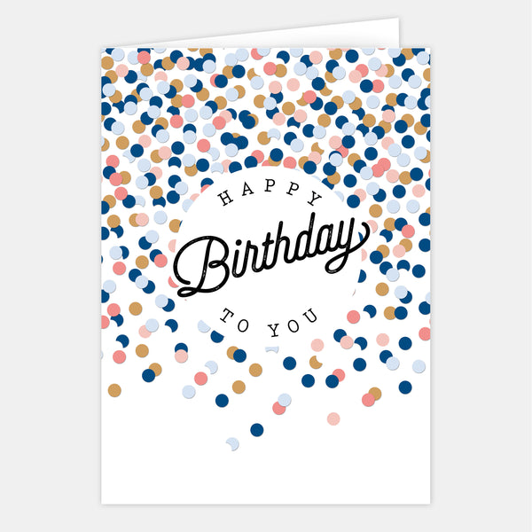 Large Birthday Card - Confetti