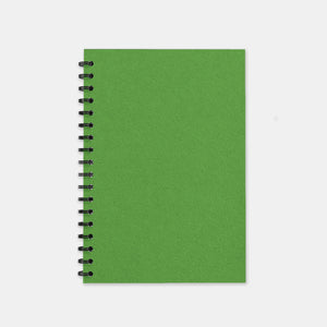 Recycled anise green notebook 148x210 plain pages