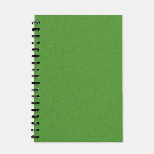 Cahier recycle vert anis 180x250 pages lignées