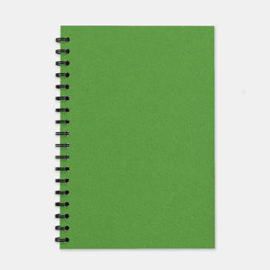 Anise green recycled notebook 180x250 plain pages