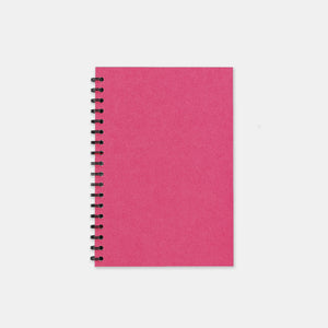 Fuschia-Recycling-Notizbuch, 105 x 155 linierte Seiten