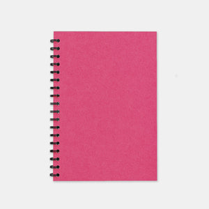 Fuschia Recycling-Notizbuch, 148 x 210 linierte Seiten