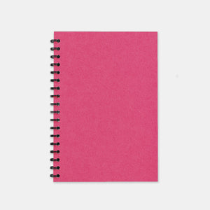 Fuschia recycled notebook 148x210 plain pages
