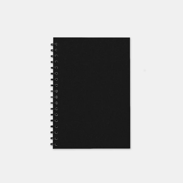 Black recycled notebook 105x155 lined pages