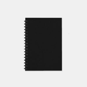 Black recycled notebook 105x155 plain pages