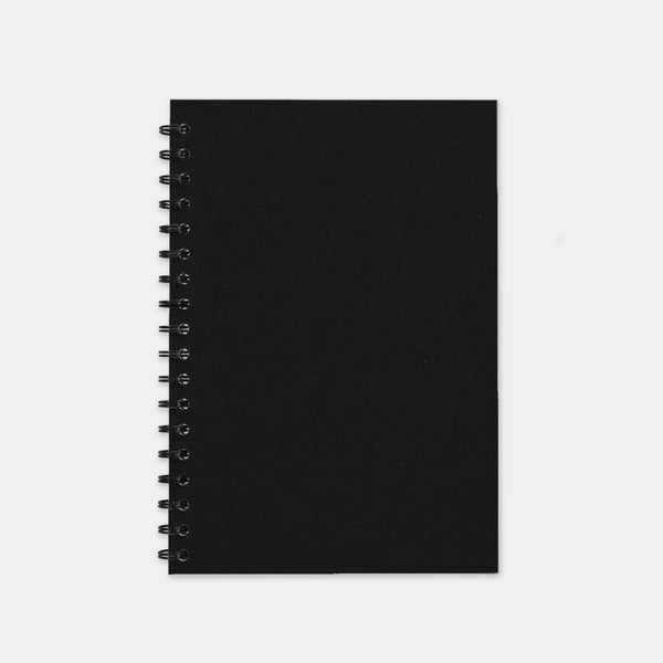 Black recycled notebook 148x210 plain pages