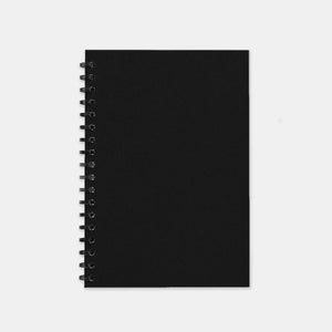 Black recycled notebook 148x210 plain pages