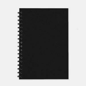 Black recycled notebook 180x250 plain pages