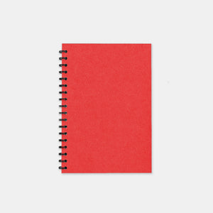 Red recycled notebook 105x155 plain pages