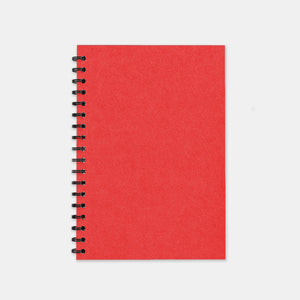 Red recycled notebook 148x210 lined pages