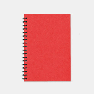 Rotes Recycling-Notizbuch mit 148 x 210 linierten Seiten