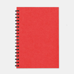 Red recycled notebook 180x250 lined pages