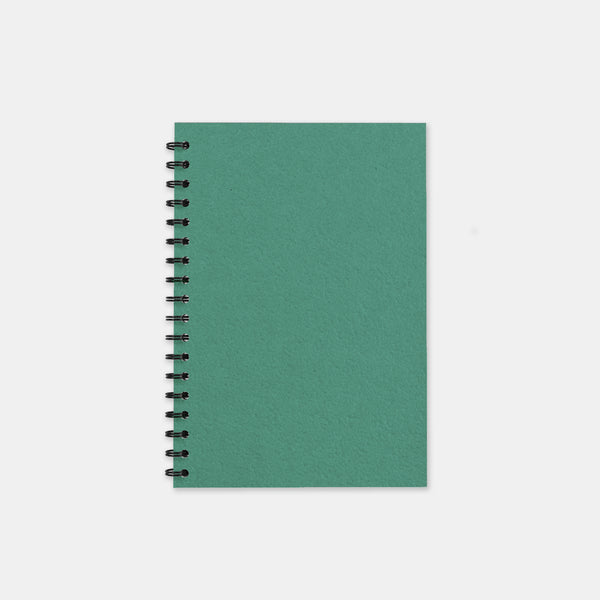 Carnet recycle vert turquoise 105x155 pages unies