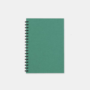 Turquoise green recycled notebook 105x155 plain pages
