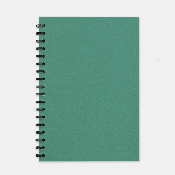 Turquoise green recycled notebook 180x250 plain pages