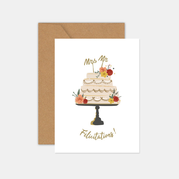 Congratulations Card - Mr and Mrs
