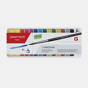 Gouache tablette boite de 15 couleurs Fancolor