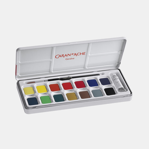 Gouache tablette boite de 15 couleurs Fancolor