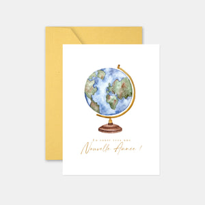 World map greeting card