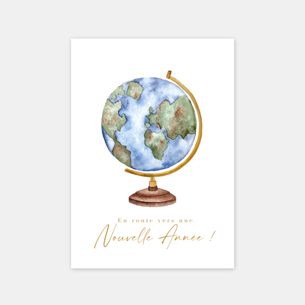 Personalized World Map greeting card