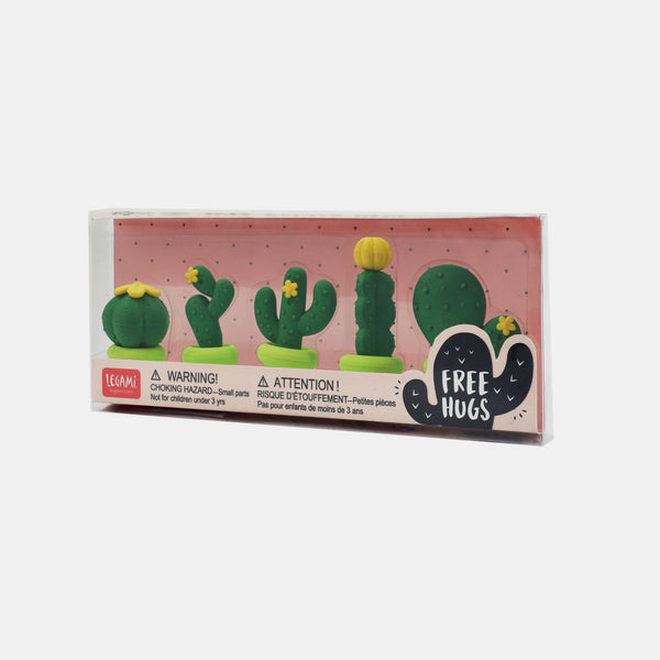 Set of 5 Cactus Erasers