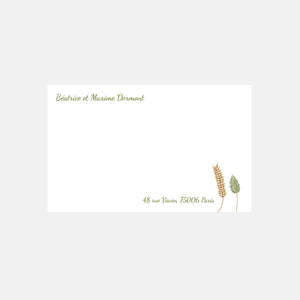 Small Dried Flowers correspondence card