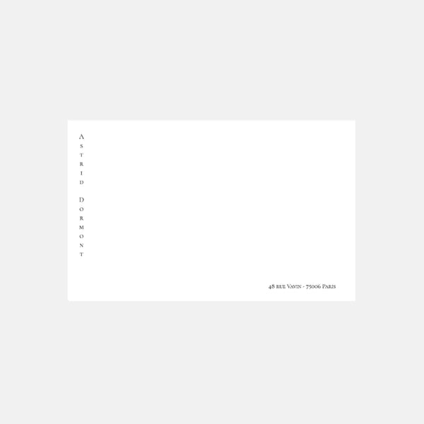 Petite carte de correspondance Classique Verticale