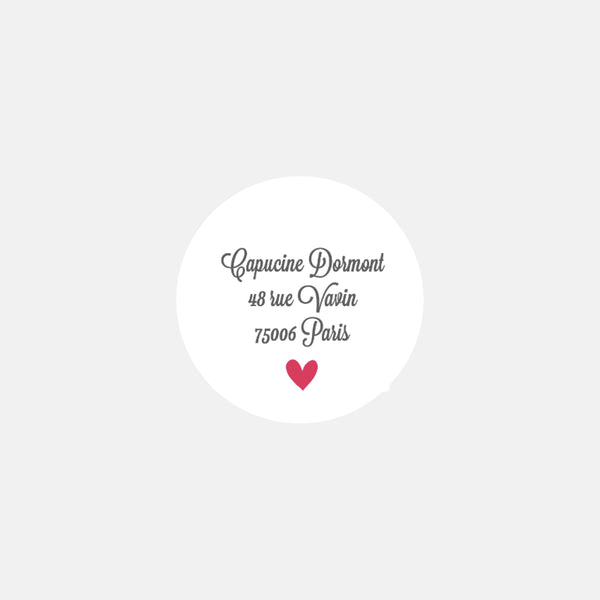 Personalized Little Heart matching stickers