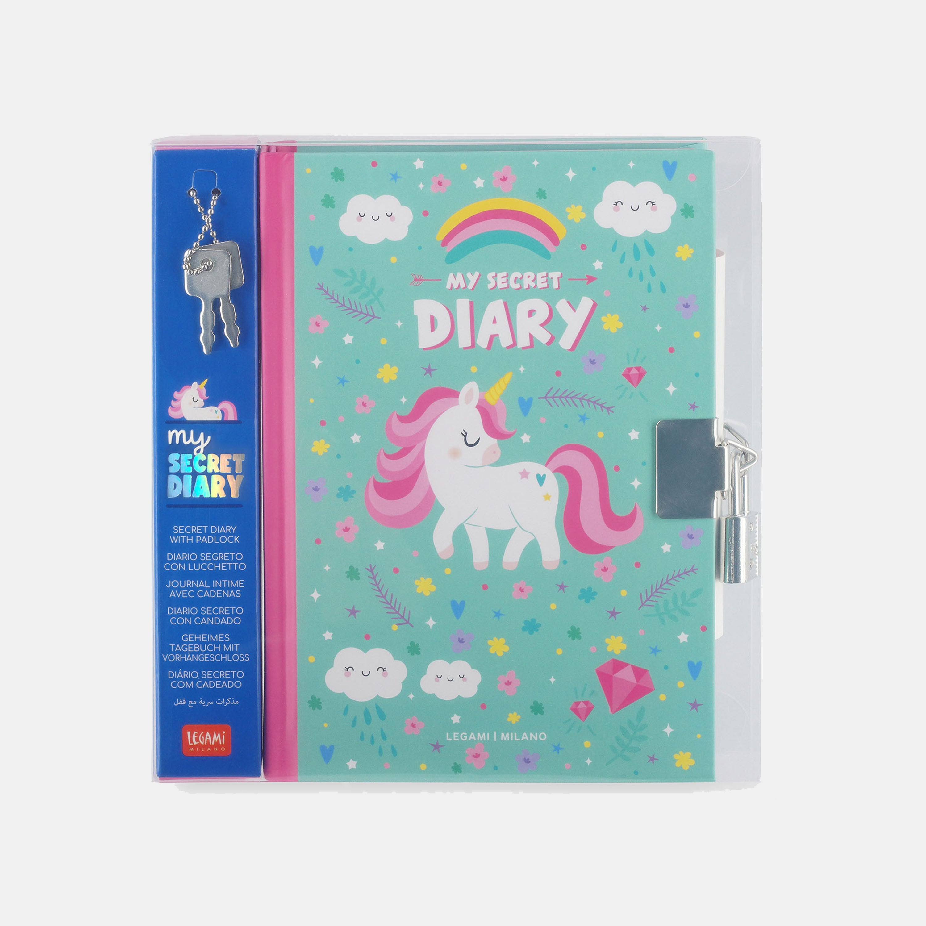 Journal intime licorne princesse avec cadenas