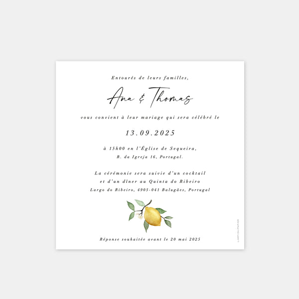 Azulejo wedding invitation