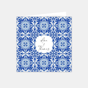Azulejo wedding invitation