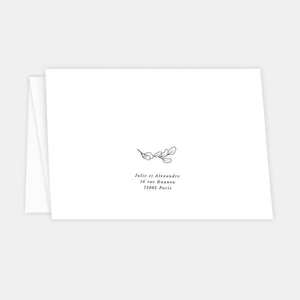 Eucalyptus sketch wedding invitation