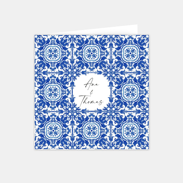 Azulejo wedding invitation