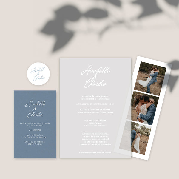 Hochzeitseinladung Eleganz nachzeichnen