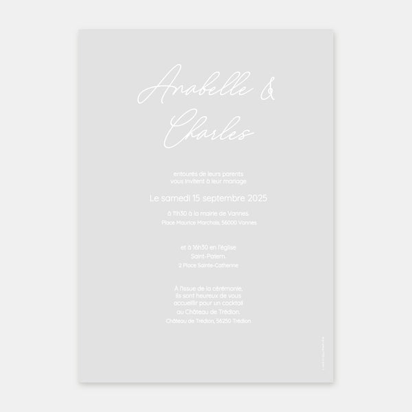 Hochzeitseinladung Eleganz nachzeichnen