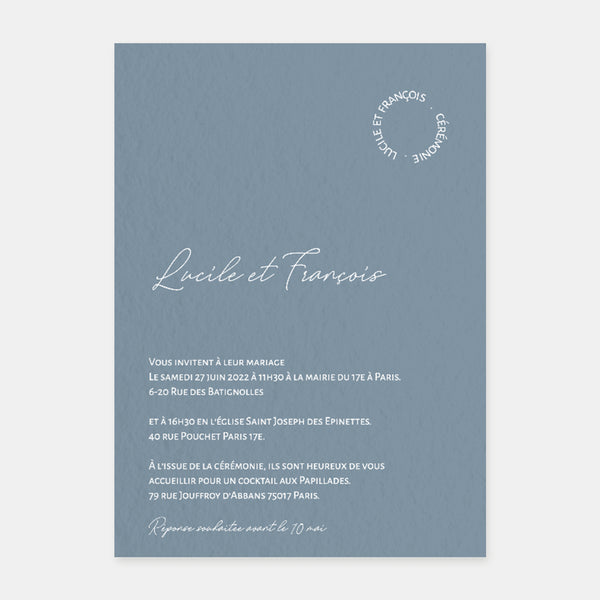 Moderne Kreis-Hochzeitseinladung