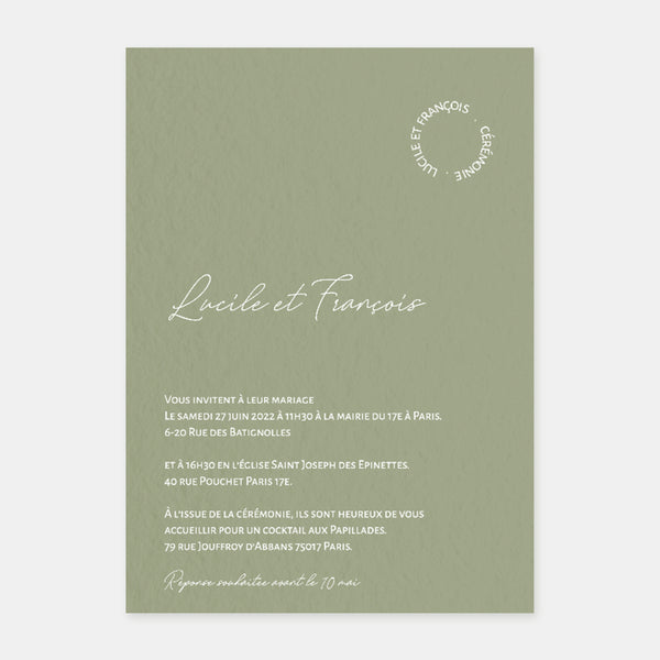 Moderne Kreis-Hochzeitseinladung