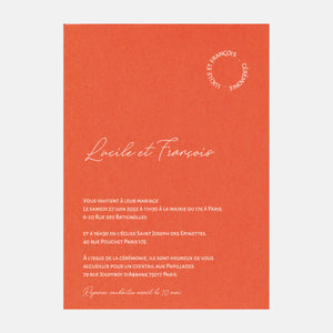 Moderne Kreis-Hochzeitseinladung