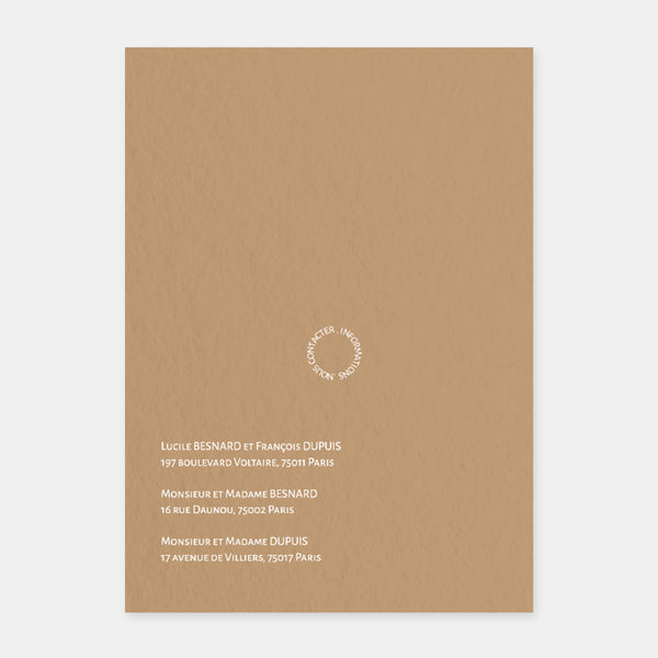 Moderne Kreis-Hochzeitseinladung