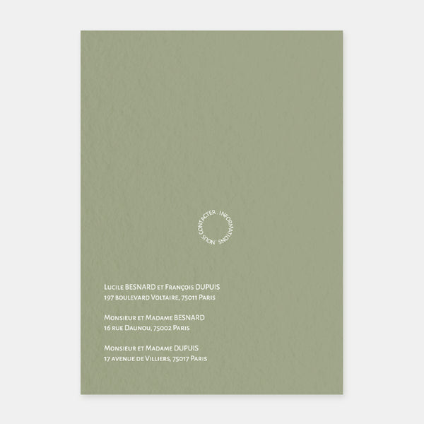 Moderne Kreis-Hochzeitseinladung