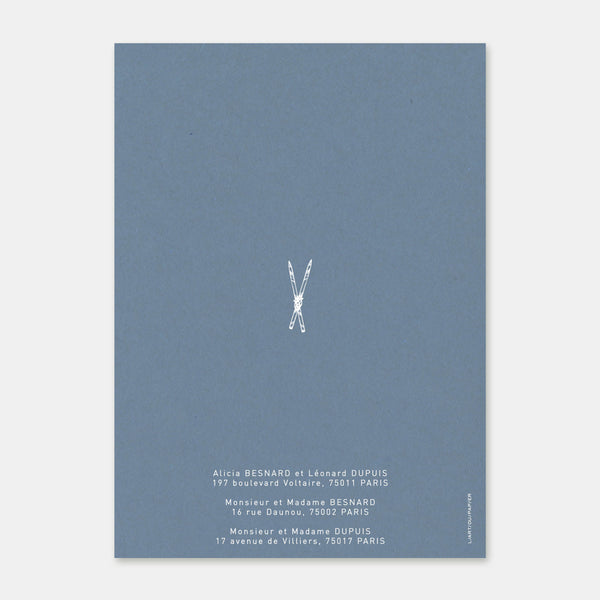 Faire-part de mariage montagne kraft