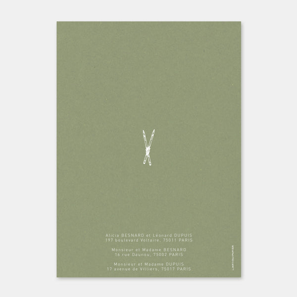 Faire-part de mariage montagne kraft