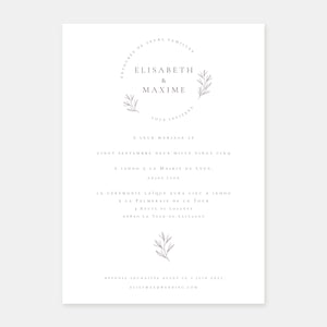 Schicke Hochzeitseinladung in der Natur