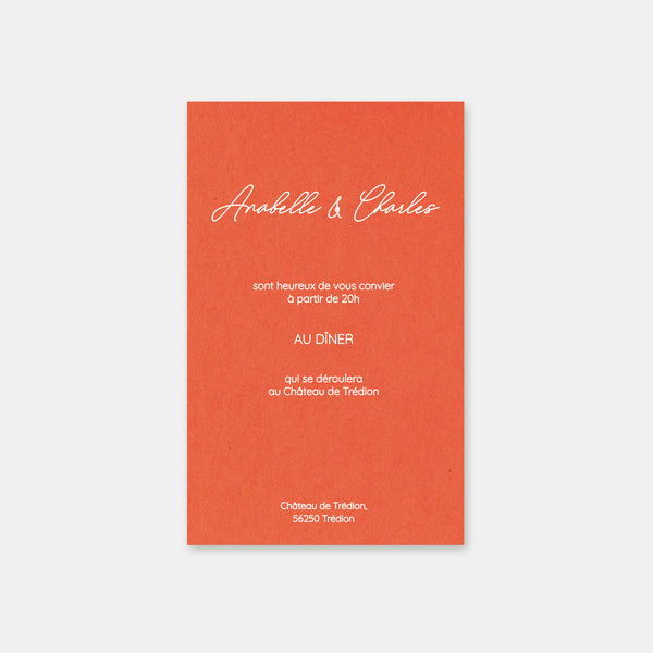 Elegance kraft wedding invitation card