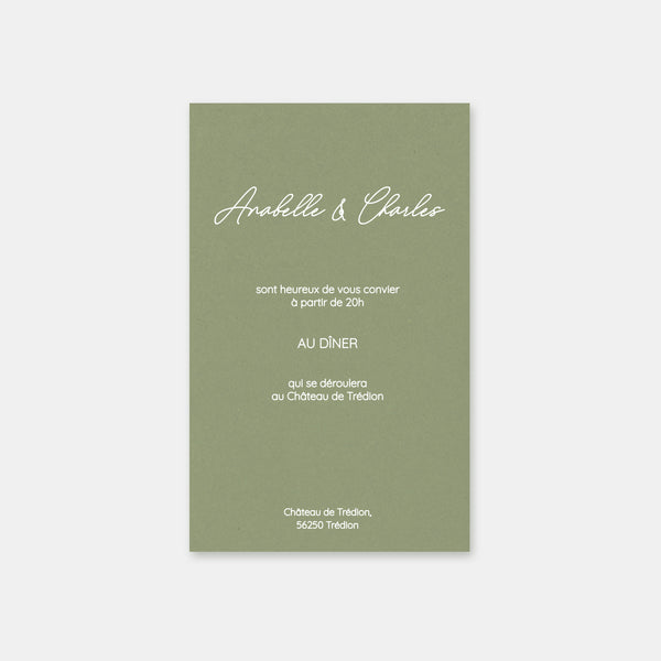 Elegance kraft wedding invitation card