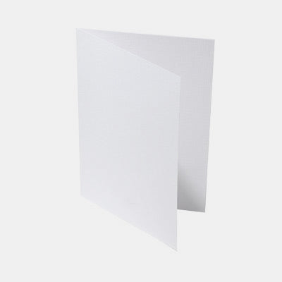 Pack of 25 pre-folded A4 cards white laid France 210g
