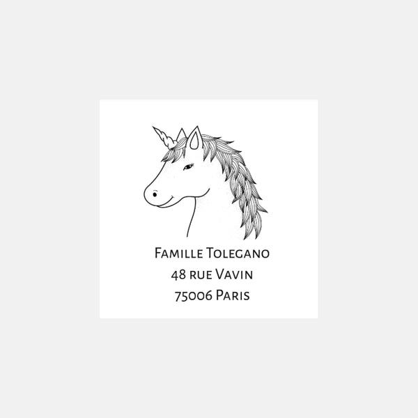 Personalized unicorn stamp