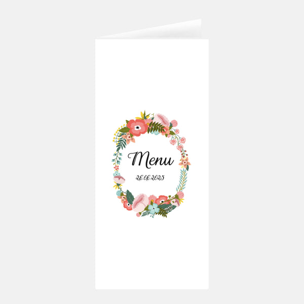 Menu de Mariage Couronne Exotique