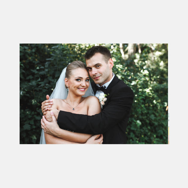 Classic laurel wedding thank you card